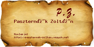 Paszternák Zoltán névjegykártya